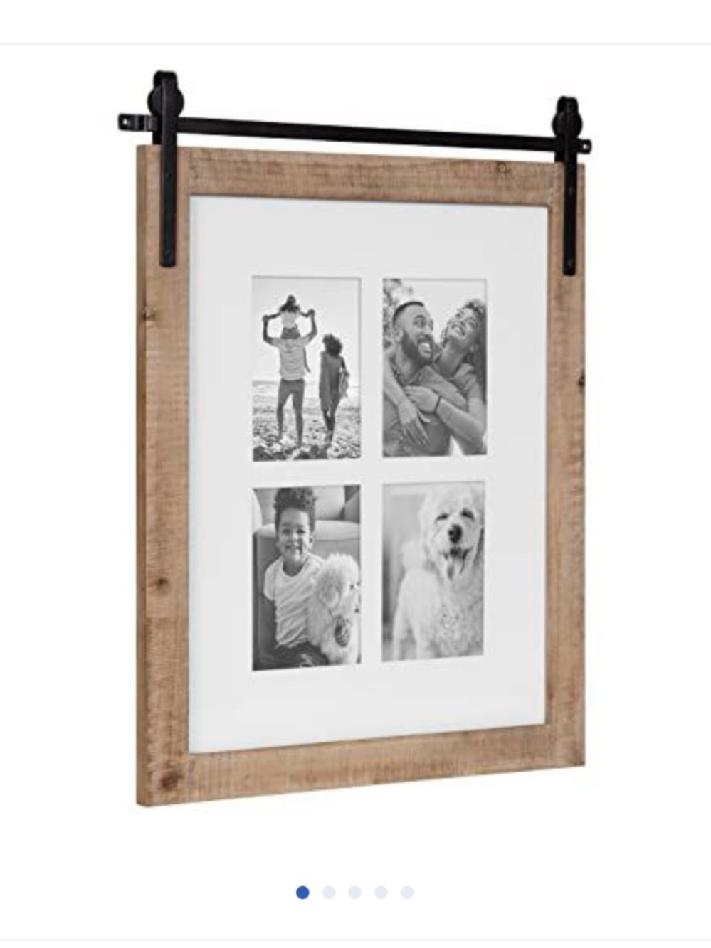 Kate and Laurel Rustic Natural Brown Farmhouse Collage Picture Frame